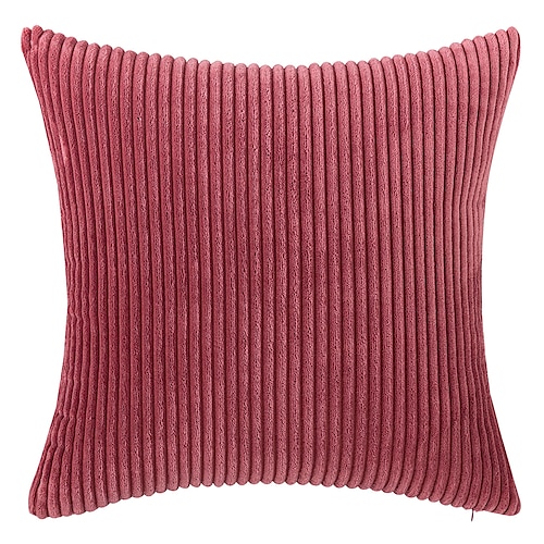 Dekorative Wurfkissen, Cord-Kissen, Kissenbezug, Nachttisch, Sofa, Rückenkissen, Büro, Lendenwirbelsäule, einfarbig, Kissenbezug ohne Kern, Rosa, Blau, Salbeigrün, Lila, Gelb Image