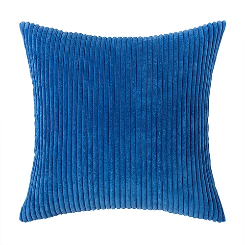 Dekorative Wurfkissen, Cord-Kissen, Kissenbezug, Nachttisch, Sofa, Rückenkissen, Büro, Lendenwirbelsäule, einfarbig, Kissenbezug ohne Kern, Rosa, Blau, Salbeigrün, Lila, Gelb