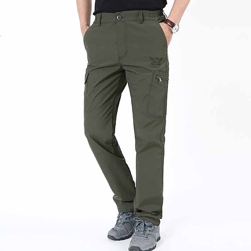Herren Arbeitshosen Wasserdichte Wanderhose Sommer Frühling Herbst Außen Wasserdicht Ripstop Winddicht Schnelltrocknend Hosen Cargohosen Unterteile Blau Schwarz Baumwolle Angeln Wandern Klettern M L Image