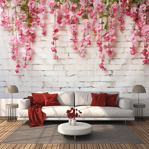 Hochzeitsdekorationen Hintergrund Fotografie Wandbehängung große Wandteppich Kunst Wanddekoration Decke Vorhang Zuhause Schlafzimmer Wohnzimmer Deko Blumen Hintergrund Image
