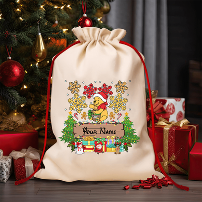 TEMU 1pc Customizable Christmas Drawstring Bag, , Satchel, , , , Unlined, For ,