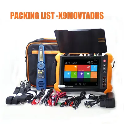 X9adhs x9movtadhs 8inch cctv tester monitor cctv hd 1080p ip kamera wifi tester poe utp 8mp ahd 8mp cvi 8mp tvi kamera tester