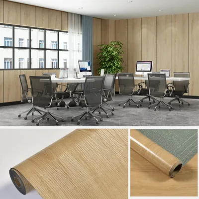 Holzmaserung, Schlafzimmer, Bodenschrank, Tapete, Renovierungsrolle, PVC, wasserdicht, verschleißfest, leicht zu zerreißen, selbstklebende Aufkleber Image