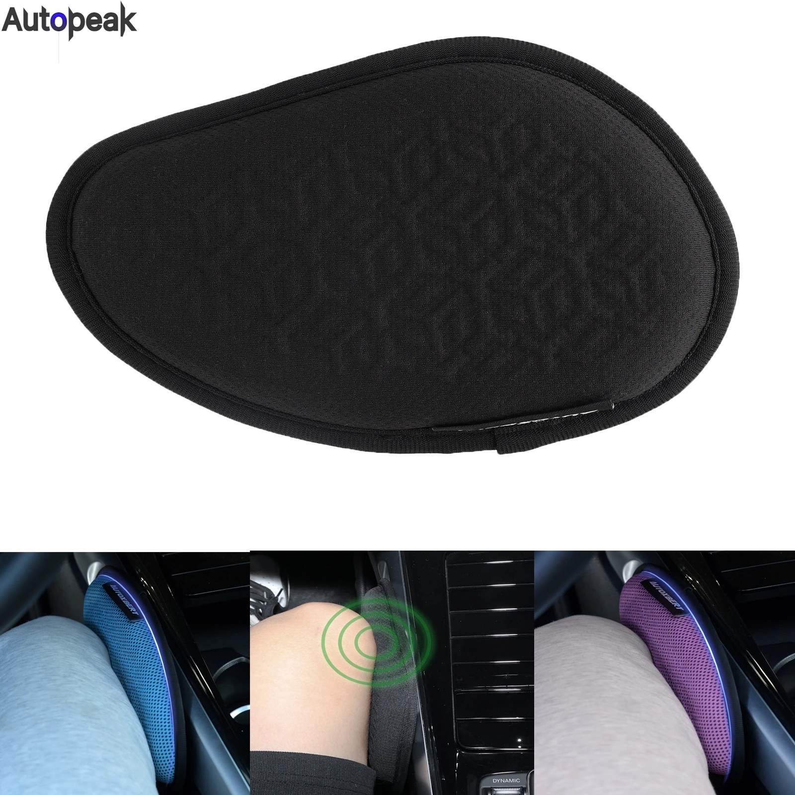 Universal Gel Knie Pad für Auto Innen Komfortable Kissen Bein Pad Rest Kissen Oberschenkel Unterstützung Schwarz Blau Auto Zubehör Image
