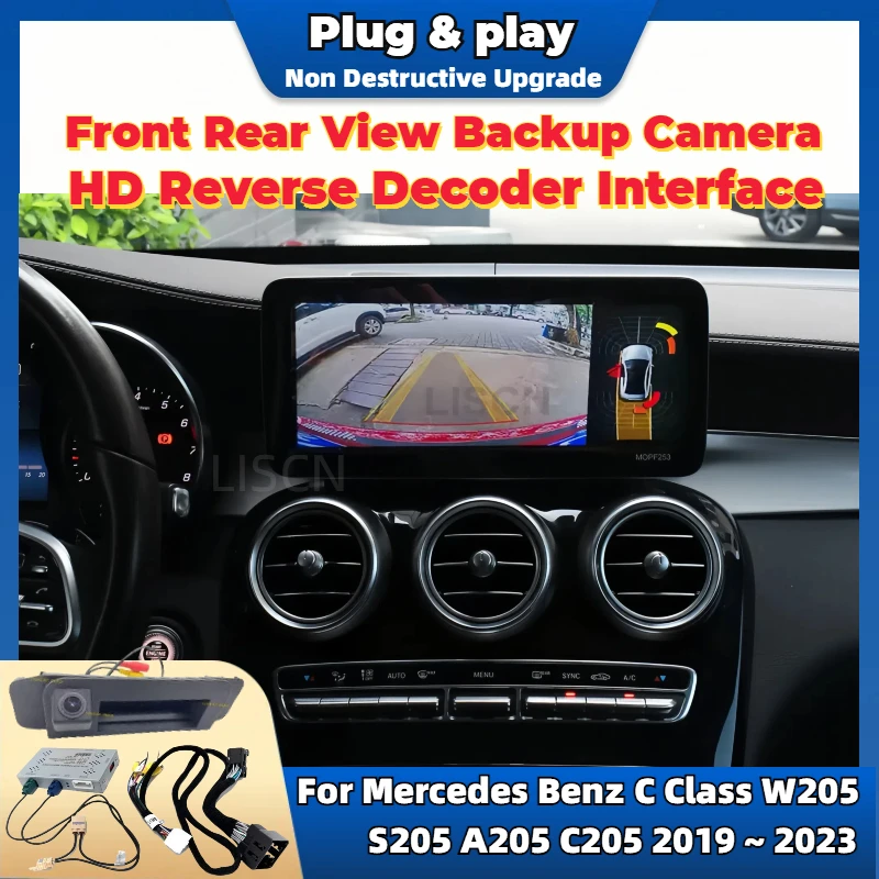 Einparkhilfe Rückfahrkamera Für Mercedes Benz C Klasse W205 S205 A205 C205 2019 ~ 2023 Original Bildschirm HD Vorne Hinten Backup Kamera Image
