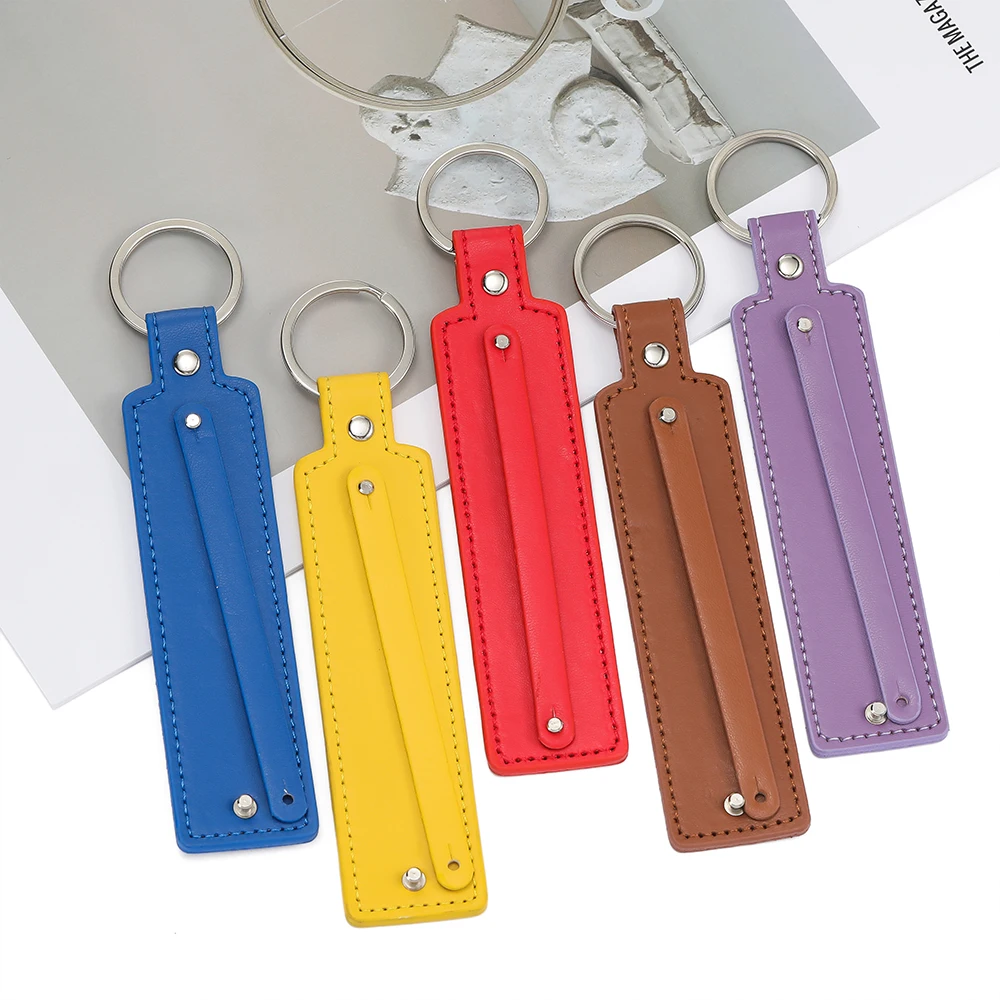 1 stücke Künstliche PU Leder Schlüsselbund Business Geschenk Leder Schlüssel Kette Männer Frauen Auto Schlüssel Strap Taille Brieftasche Schlüsselanhänger Image