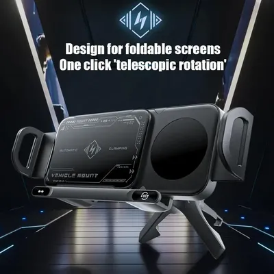 High Intelligent Mobile Phone/Pad Holder, Magnetic Phone Holder for Car, 2 in 1 Auto Rotating Phone Holder, Wireless Car Charger