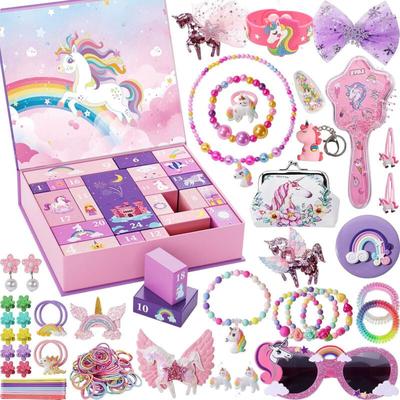 Adventskalender 2024 für Mädchen, Teenager, Kleinkinder, Mädchen, Einhorn, Prinzessin,