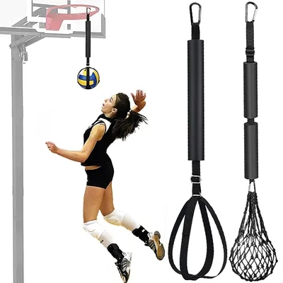 Volleyball Spiking Training Aid Adjustable Belt Solo Serve Training Equipment Bouncing Train Rope