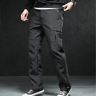 Men's Cargo Pants Fleece Lined Pants Winter Outdoor Thermal Warm Fleece Lining Windproof Breathable Pants / Trousers Bottoms ArmyGreen Black Fleece Yoga Hunting Ski / Snowboard M L XL 2XL 3XL