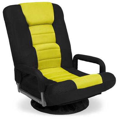 Swivel Gaming Chair 360 Degree Multipurpose Floor Chair Rocker w/Lumbar Support, Armrest Handles, Adjustable Backrest