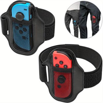 TEMU Adjustable Elastic Leg Strap For For Switch /, Compatible -con For Switch Oled Model Controller Game Accessories, Nylon Material Image