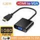 Convertitore cavo HD 1080P compatibile HDMI a VGA Adattatore maschio a VGA femmina compatibile HDMI