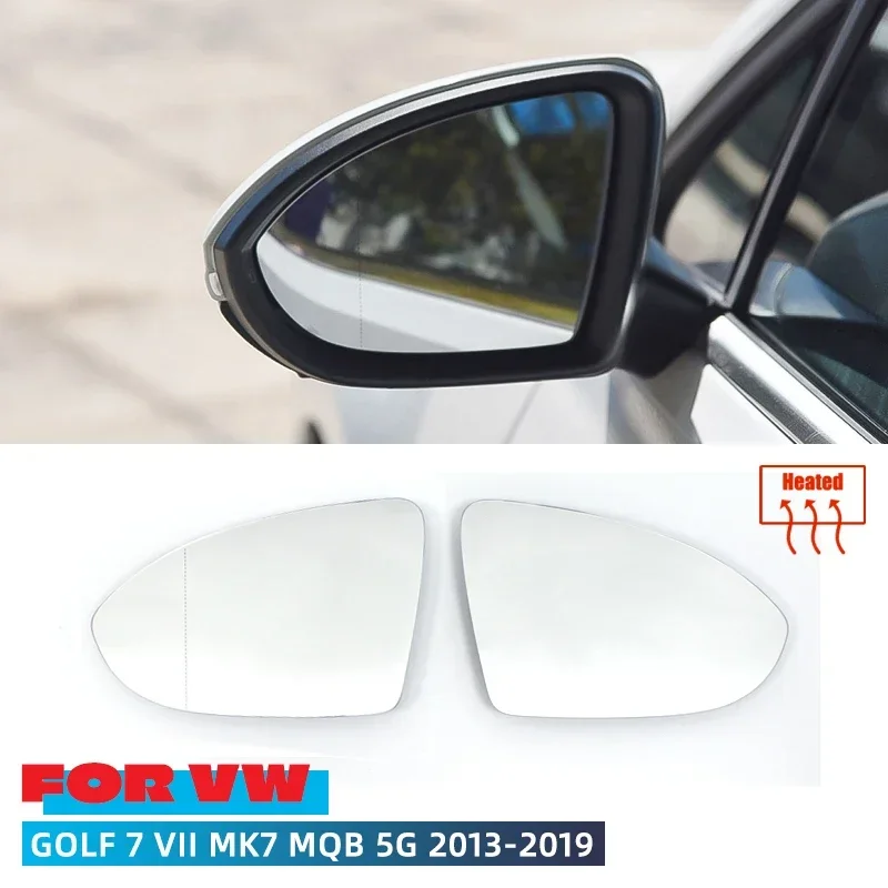 Für Volkswagen VW Golf 7 MK7 / MK7.5 GTI GTD 2012-21 Touran 5T Linke oder Rechte Seite Beheizte Außenspiegel Glas Rückspiegel Objektiv Image