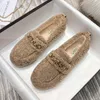 Plus Größe 33-42 43 Frauen Mädchen Winter Schuhe Kaschmir Lamm Flache Schuhe Plüsch Futter Warm Halten Loafers Slip auf