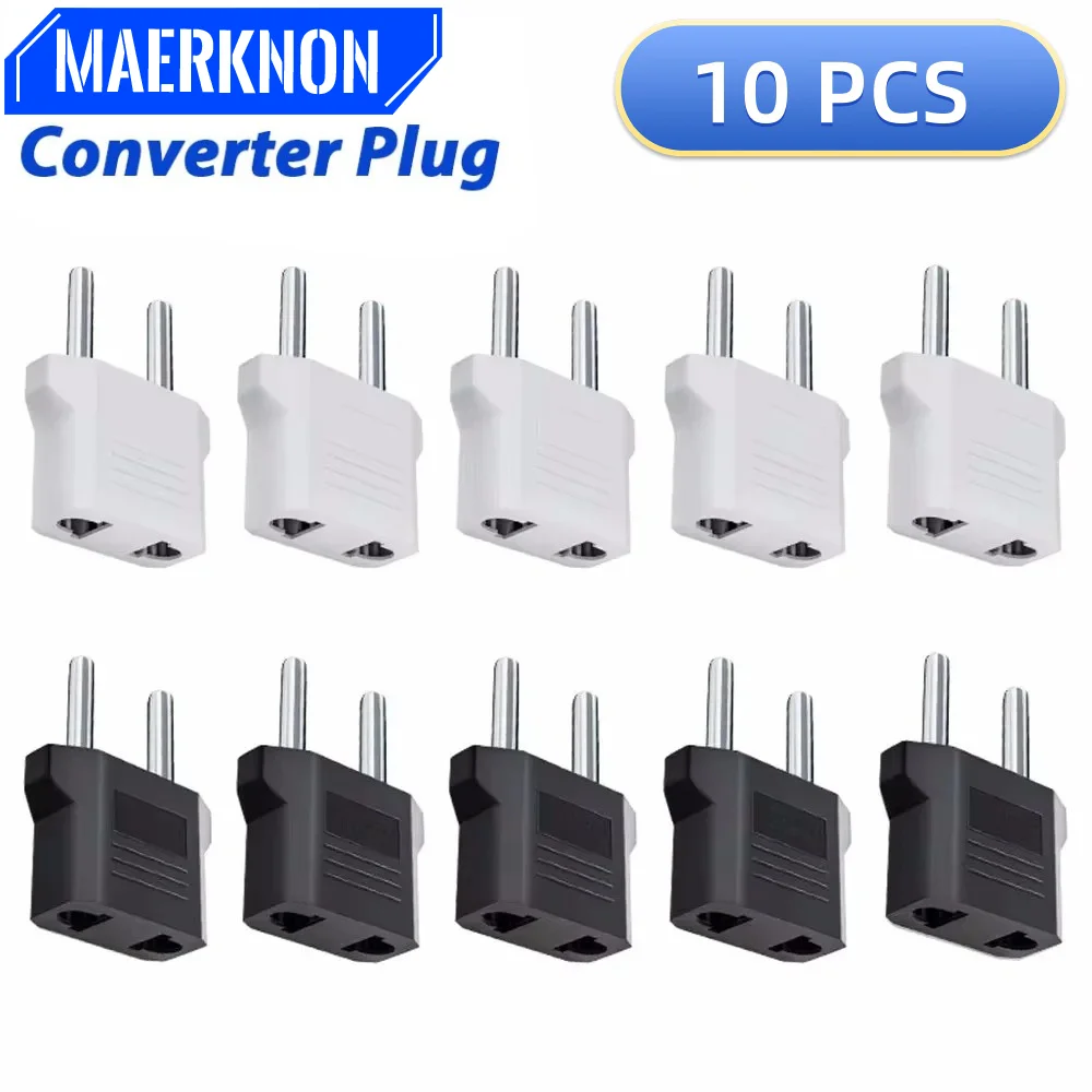 3/5/10 stücke UNS Zu EU Stecker Adapter EU Euro UNS Stecker Adapter Reise ladegerät Adapter Elektrische EU Stecker konverter Steckdose Europa Image