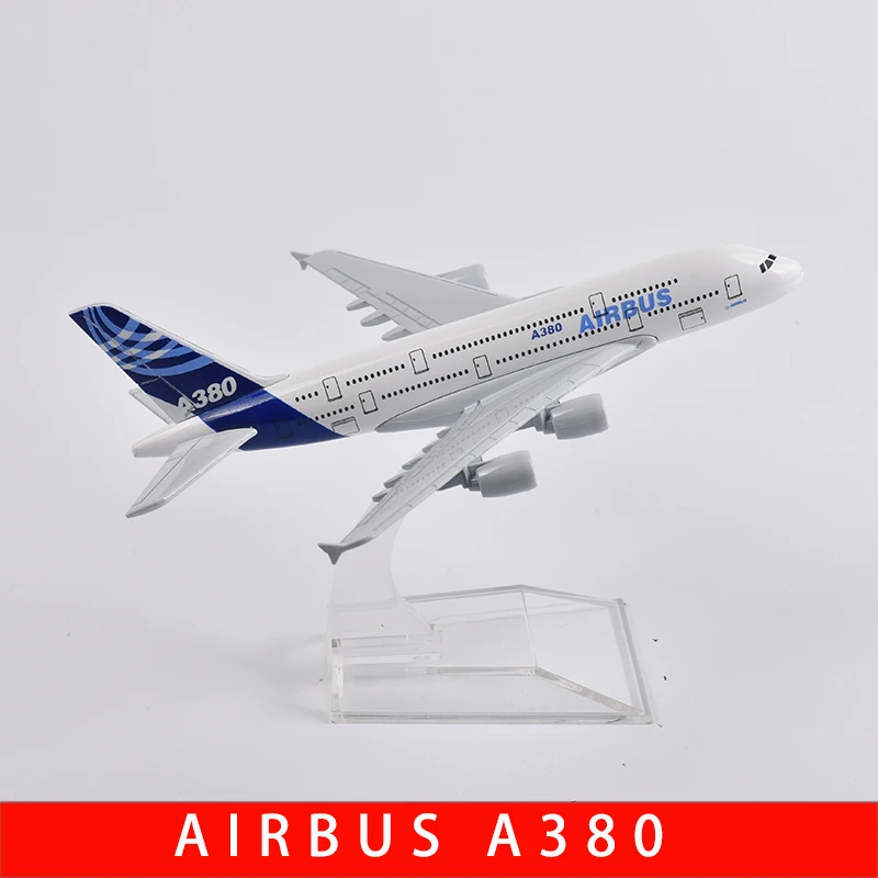 JASON TUTU 16 cm Airbus A380 Flugzeug Flugzeugmodell Flugzeug Druckguss Metall Flugzeuge im Maßstab 1:400 Image