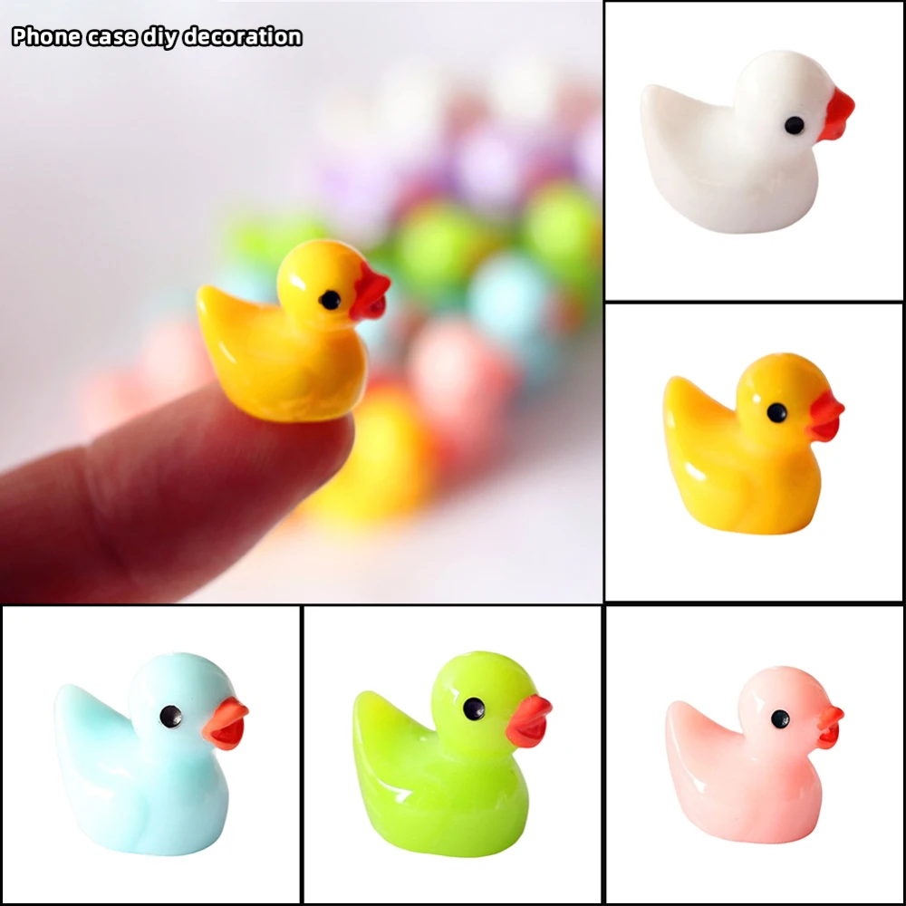 Fleisch dekoration Mikro landschaft bonbon farben und getragen das Entlein schaffen gelbe Enten tiere, die Harz dekoration dekorieren Image