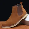 Männer Stiefel Luxus Frühling/Winter Elegante Chelsea Stiefel Männer Kuh Wildleder Leder Liebhaber Casual Schuhe Plus Größe 47 Zapatillas hombregy