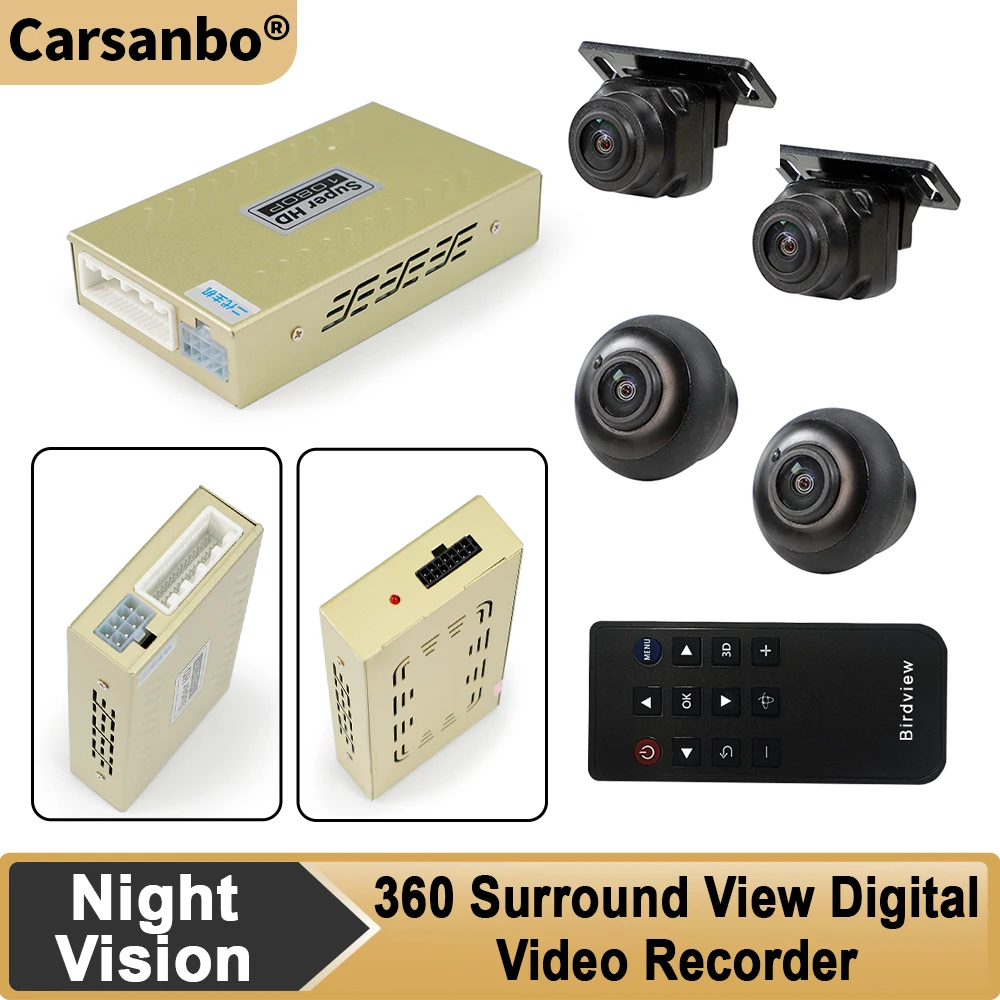 Carsanbo Auto 4 Kamera 360 Grad Surround Ansicht-rück Parkplatz Kamera Vogel Ansicht Panorama 2D System DVR HD 1080P auto Kamera Image