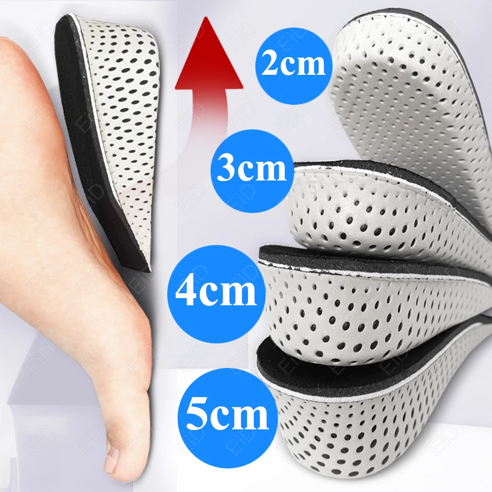 Beste Höhe Erhöhen Einlegesohlen Männer Frauen Schuhe Flache Füße Arch Support Orthopädische Einlegesohlen Turnschuhe Ferse Lift Memory Foam Schuh Pads Image