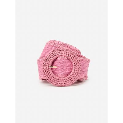 J.McLaughlin Women's Popie Grasscloth Belt Pink, Size XL