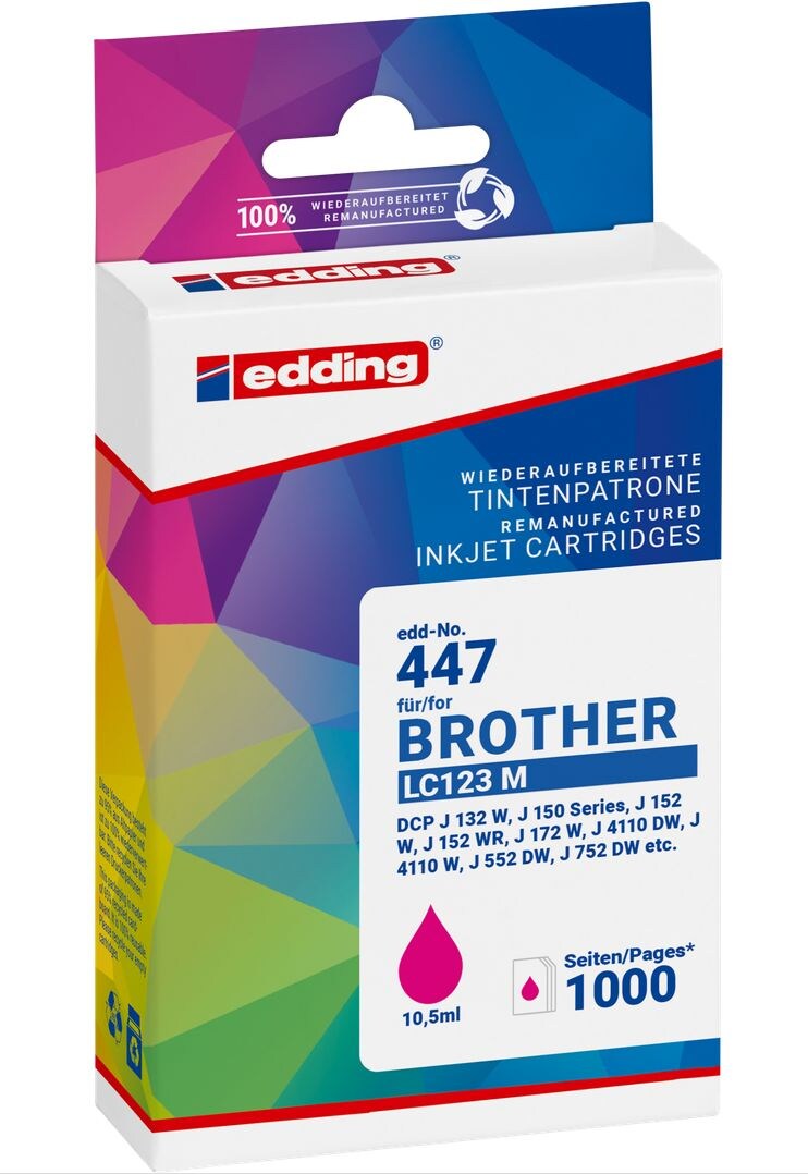 edding Druckerpatrone ersetzt Brother LC123 magenta Image