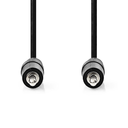 Nedis Stereo-Audiokabel - 3.5 mm Stecker - 3.5 mm Stecker - Vernickelt - 10.0 m - Rund - Schwarz - Blister Image