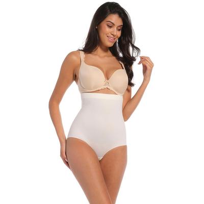 Shapingslip MAGIC BODYFASHION "Maxi Hi-Brief", Damen, Gr. 4XL, weiß (barista), Obermaterial: 54% Polyamid, 46% Elasthan, unifarben, eng, Unterhosen, Maximale Größe von S bis 4XL Image