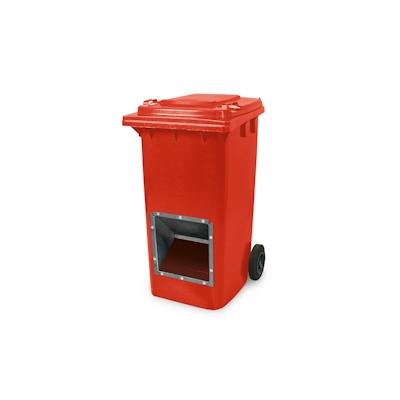 BRB Mobiler Streugutbehälter, 240 Liter, mit Entnahmeöffnung, rot Image