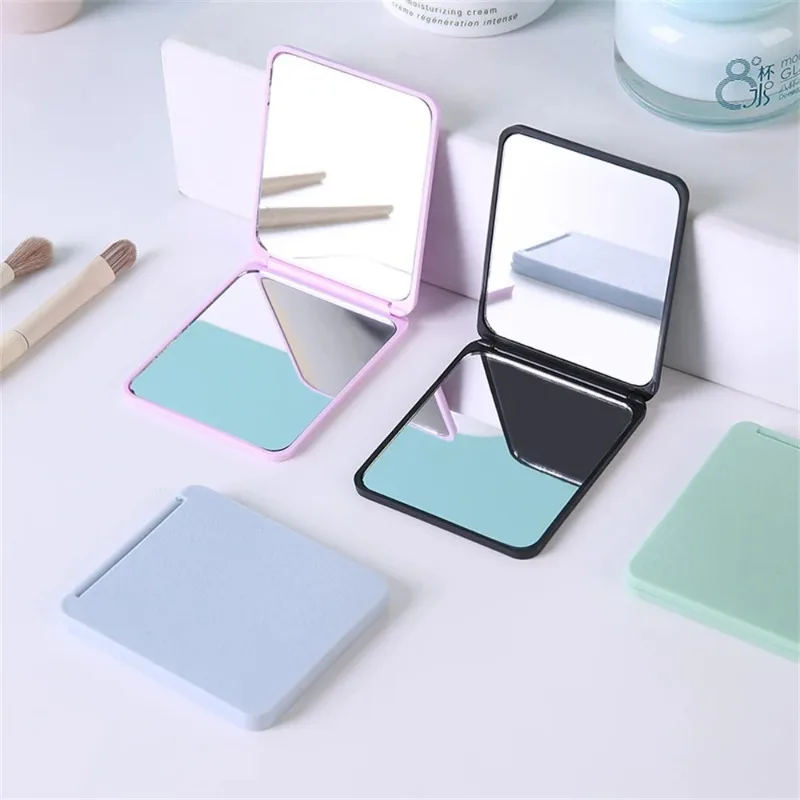 Specchio Specchio per trucco pieghevole Specchio bifacciale portatile Dormitorio per studenti Desktop Piccolo regalo Mini specchio tascabile Decorazioni per la casa