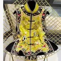 Lmtight New Chinese Vest Women 2024 primavera autunno Vintage Cheongsam Tang Suit Top Print cappotto corto gilet in stile cinese 3301