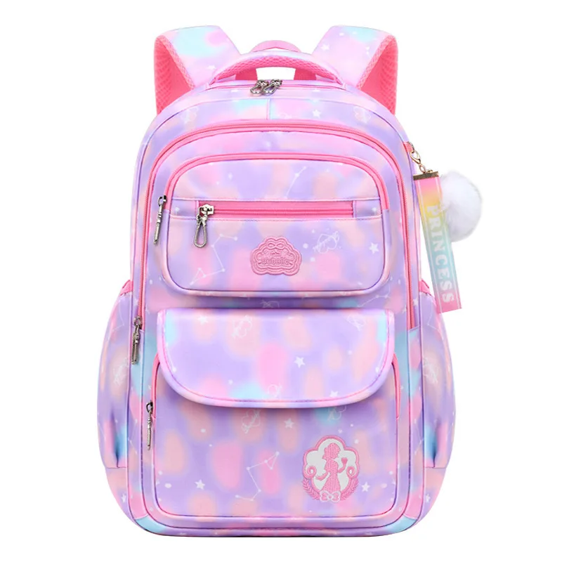 Sac à bandoulière pour enfants fille sac à dos sac d'école violet voyage adolescent cartable primaire Kawaii mignon imperméable enfant fille sac à dos