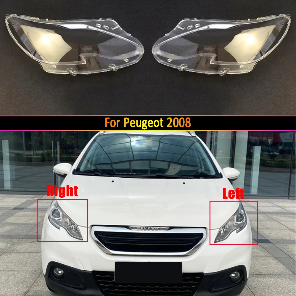 Per Peugeot 2008 2014 2015 2016 2017 2018 Faro Anteriore Copertura Trasparente Lampada Del Faro Borsette Sostituire Paralume Originale