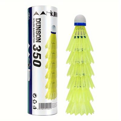 TEMU 6pcs/12pcs Durable Nylon Badminton Shuttlecocks, Badminton Balls For Outdoor Training