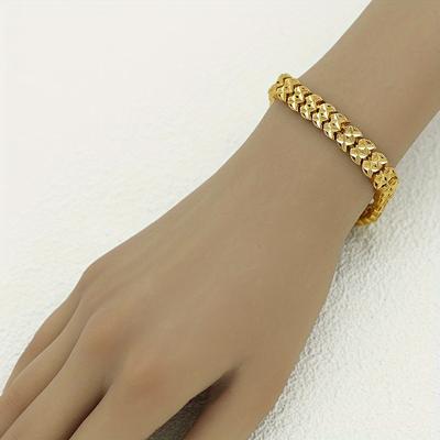 TEMU Luxurious Zinc Alloy Bangle Bracelet - , Fashion Accessory For Casual Attire