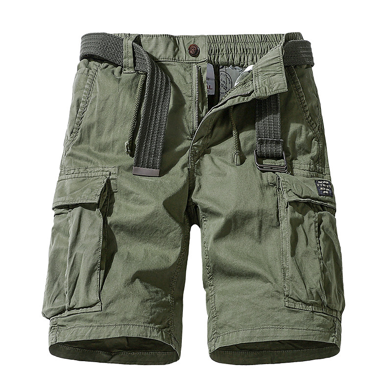 Men's Cargo Shorts Hiking Shorts Military Summer Outdoor 10 Ripstop Quick Dry Front Zipper Multi Pockets Shorts Bottoms Knee Length Khaki Black Hunting Fishing Climbing 29 30 31 32 33