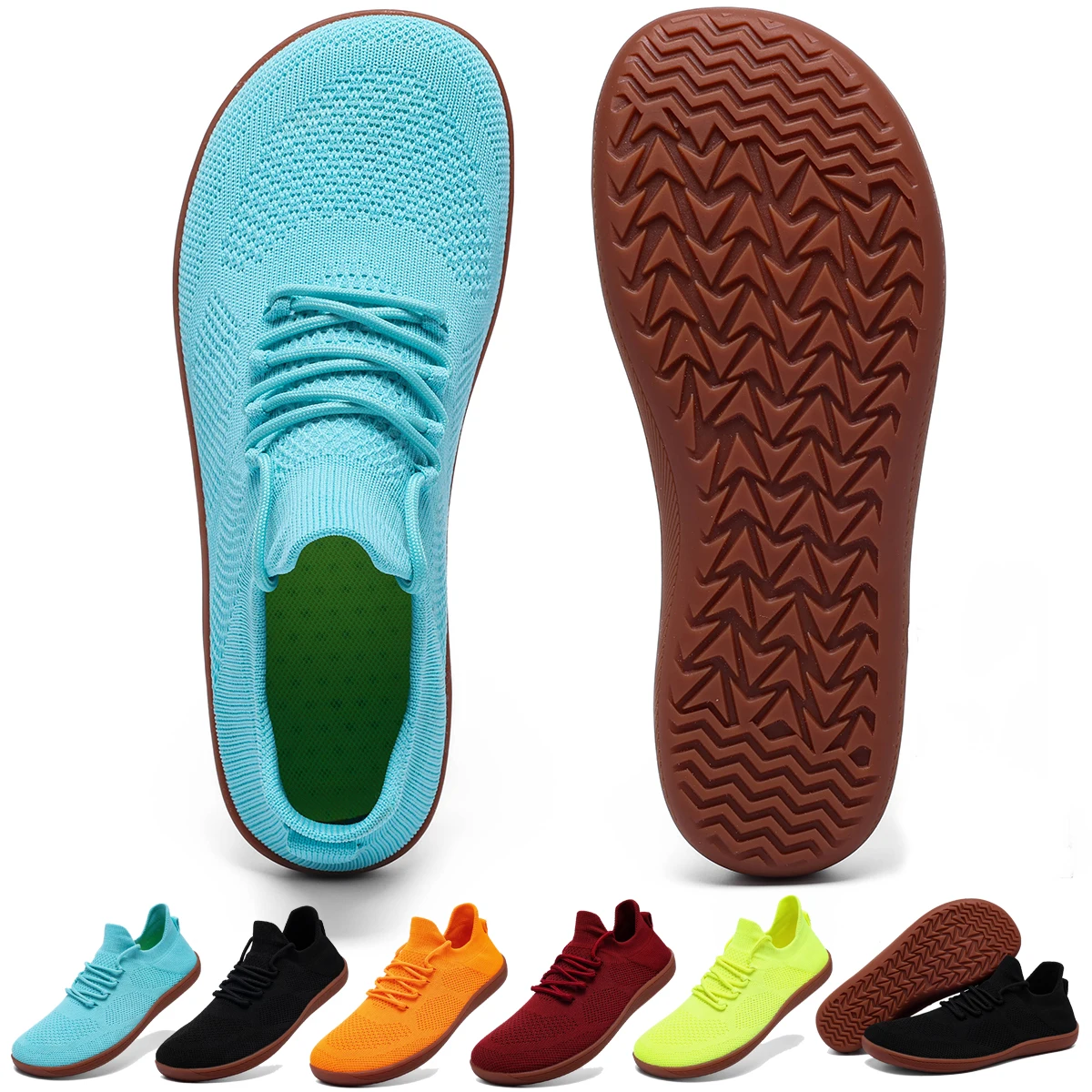 Minimalistische Barfußschuhe, Unisex, leicht, atmungsaktiv, Nullsohlen, breite Zehen, Herren-Laufschuhe, Outdoor, lässige Wanderschuhe Image