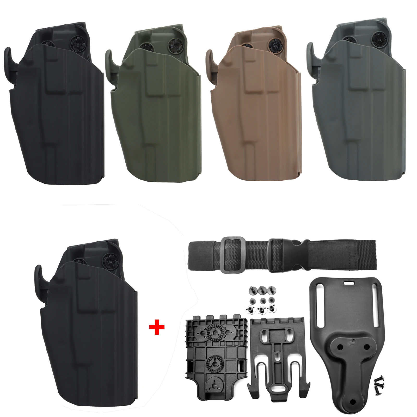 Taktisches Universal-Set für G17 20 22 31 37/SIGP225/Grand Power/S&W M&P/Taurus Holster mit QLS 19 22 Kit Image