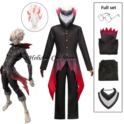 Ken Takakura Okarun Cosplay Kostüm Perücke Maske Anime Uniform Jacke Brille Vollen Satz Momo Ayase Image