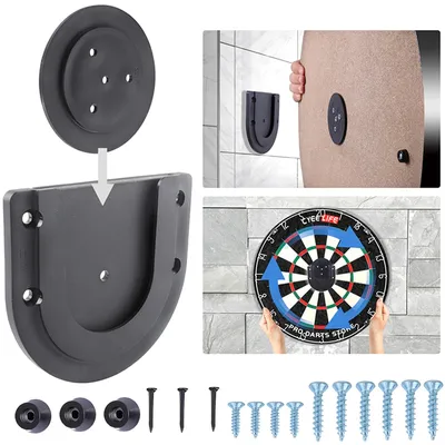 Wandhalterung mit festem Zubehör, Dartscheiben-Halterungsset, Wandbehang für Dartscheiben, Montagehalterungsset zum Aufhängen von Dartscheiben Image