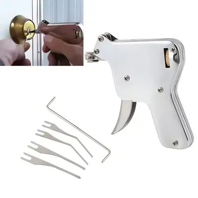 Neue Lock Pick Stöße Edelstahl Türöffner Schlüssel Pistole-Reparatur Tool Kit Pistole Teile Starke Stahl Lock Picking Werkzeug set Extractor