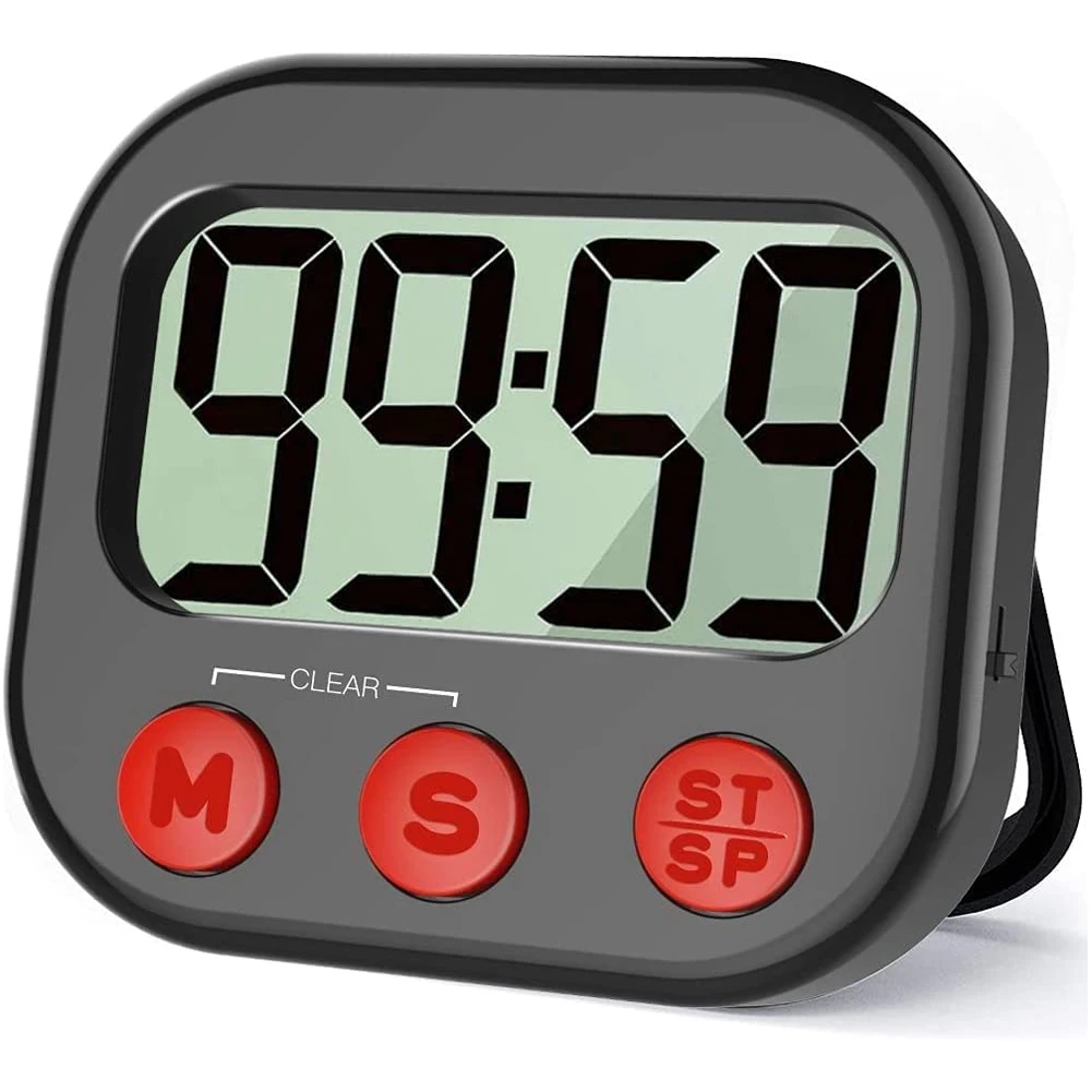 Küchen timer, digitaler visueller Timer Magnetuhr-Stoppuhr-Countdown-Timer, große LCD-Bildschirm anzeige zum Kochen Image