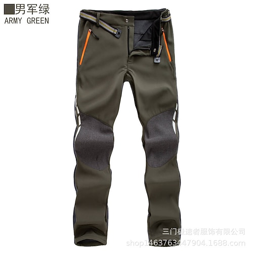 Herren Wanderhose wasserdicht verstärkte Knie Fleece gefütterte Skihose dunkelgrau, 40 Image