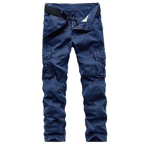 Herren Cargohosen Wanderhosen Arbeitshosen Frühling Herbst Außen Standard Passform Ripstop Multi-Pocket Elastisch Bequem Hosen Unterteile Dunkelgrau Schwarz Baumwolle Arbeit Jagd Angeln 29 30 31 32 33 Image