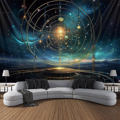 Fantasy-Stern-Orbit-Hängeteppich, Wandkunst, großer Wandteppich, Wanddekoration, Fotografie, Hintergrund, Decke, Vorhang, Zuhause, Schlafzimmer, Wohnzimmer, Dekoration Image