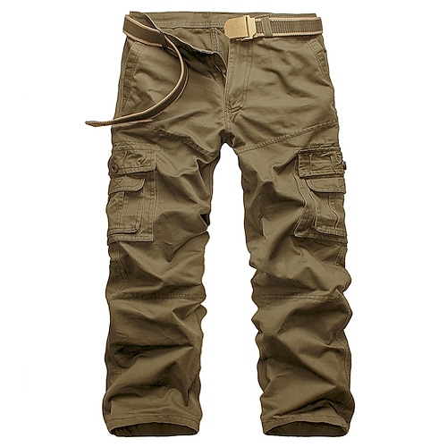 Herren Cargohosen Arbeitshosen Taktische Frachthose Militär Sommer Frühling Außen Ripstop Schnelltrocknend Multi Pocket Verschleißfestigkeit Hosen Unterteile Schwarz Armeegrün Jagd Klettern Camping Image
