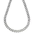 Collierkettchen VIVANCE "Edelstahl Panzer mit 10mm Breite", weiß, Halsketten, Damen, 50cm, Edelstahl, L: 50cm, matt, glänzend, B:10.0mm