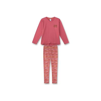 Schlafanzug SANETTA "Pyjama", Kinder, Gr. 152, pink (rosa, orange), Obermaterial: 100% Baumwolle CO., Homewear-Sets