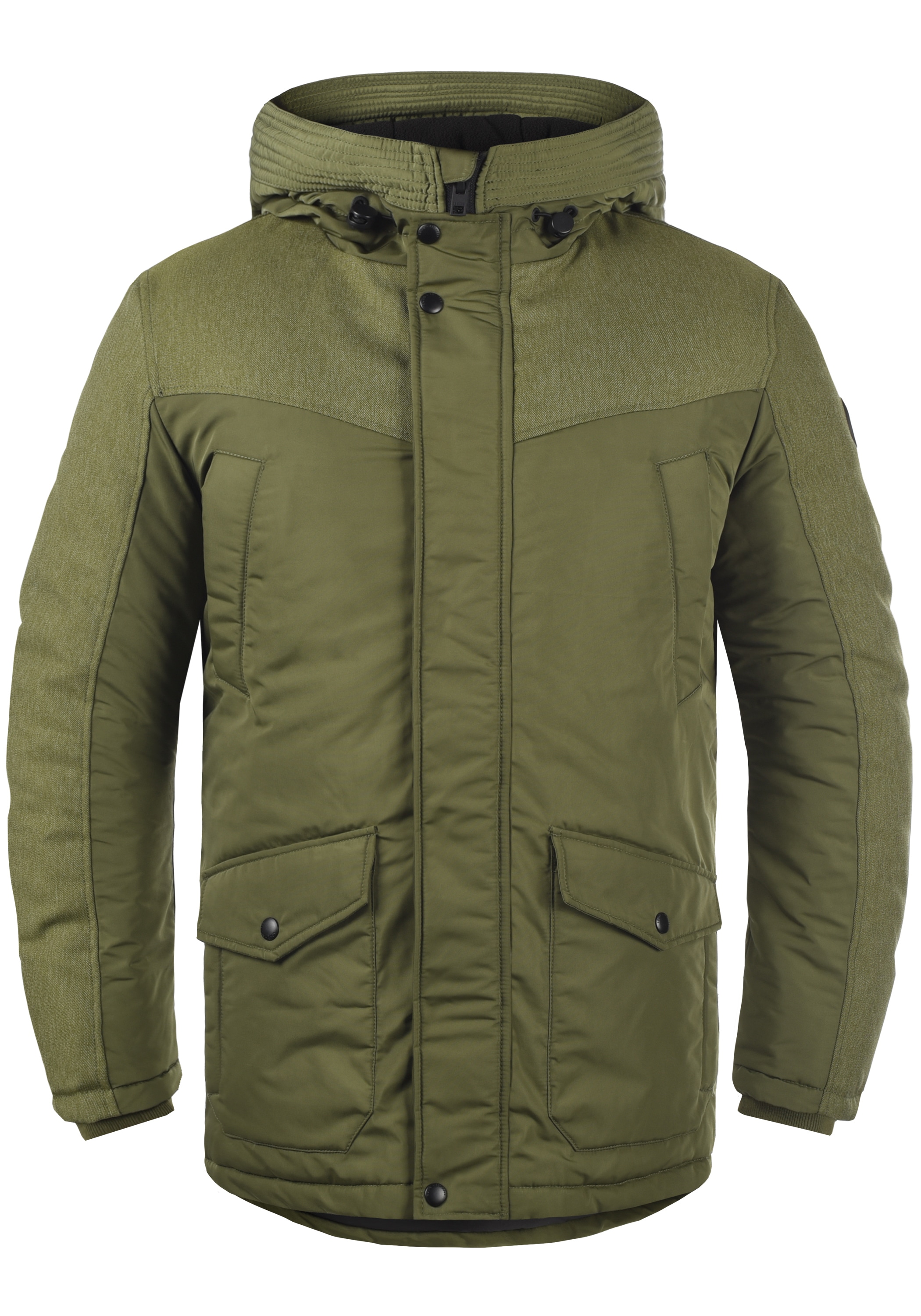 Langmantel SOLID "Parka SDInko", Herren, Gr. M, grün (ivy grün), Obermaterial: 100% Polyester PES., normal, Mäntel
